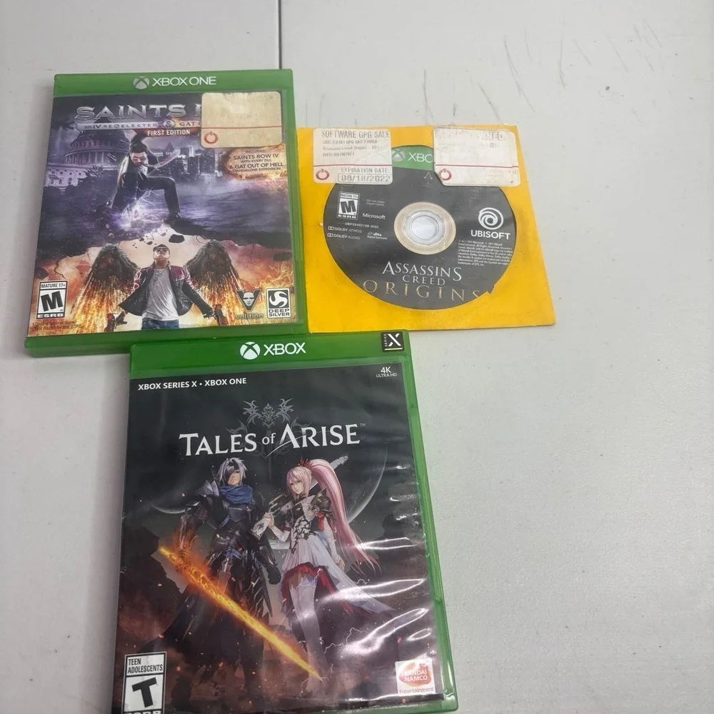 Xbox One Series X S Saints Row IV Creed Origins Tales of Arise Bundle